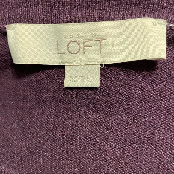 ANN TAYLOR LOFT Burgundy Sweater XS EUC - Picture 5 of 5